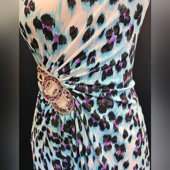 Animal print, maxi, dress, wedding, formal, party, prom, senior ball, colorful - Picture 5 of 12